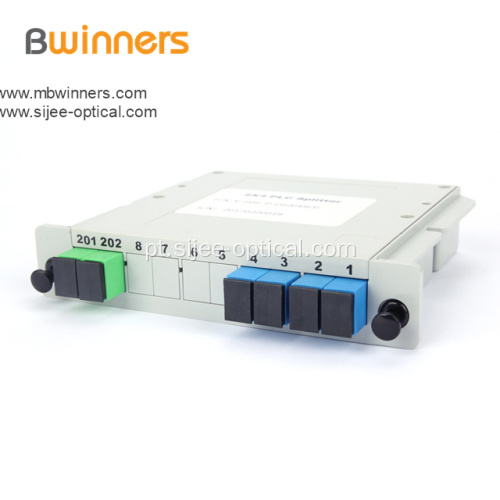 2X4 SC / Apc Lgx Tipo De Cassete De Fibra Óptica Splitter